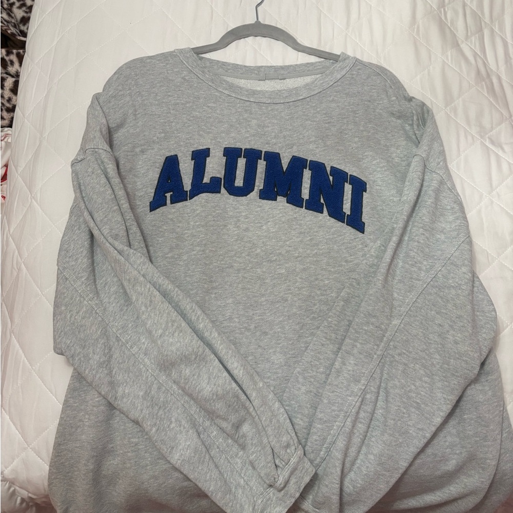 Aerie Gray Alumni Crew Neck Sweater